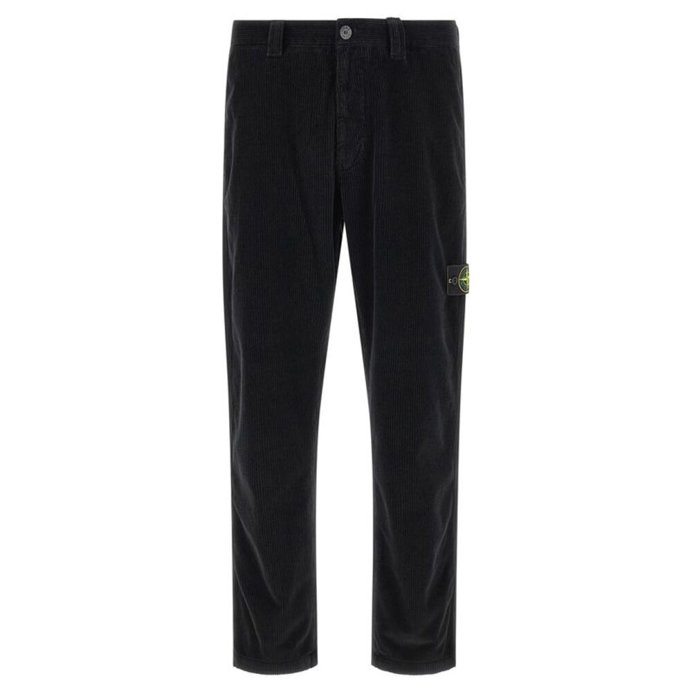 Stone Island Black Cotton Casual Men's Pants